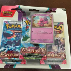 Paldea Evolved Triple Blister Tinkatink Promo New & Sealed Pokemon TCG - Image 5