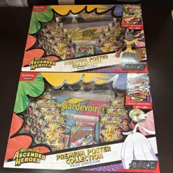 Pokemon Ascended Heroes Premium Poster Collection Mega Lucario/Gardevoir Bundle - Image 1