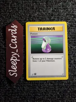 1999 POKEMON TRAINER Shadowless 1ST EDITION #94/102 POTION NM - Image 1