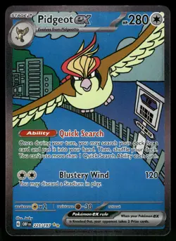 Pidgeot ex SIR 225/197 SV03: Obsidian Flames Pokemon - Image 1