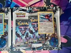 Pokemon TCG: Ultra Prism Blister 3 Booster Pack X2 Porygon-Z & Vulpix Promo - Image 3