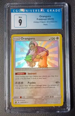 Pokemon Oranguru SV44/SV94 CGC 9 2019 Hidden Fates sv44 Shiny CGC 9 - Image 1