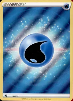Water Energy (Texture Full Art) 154/159 Holo - Pokemon Crown Zenith - Image 1