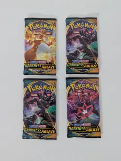 POKEMON DARKNESS ABLAZE - 4x Booster Packs - Art Set - Factory Sealed - TCG - Image 1