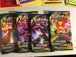 Pokemon Darkness Ablaze Booster Pack Art Set - Image 1
