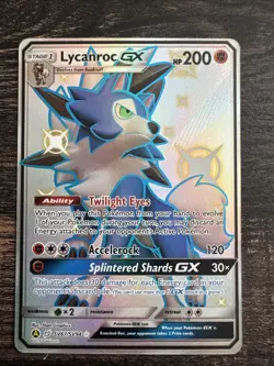 Lycanroc GX SV67/SV94 Rare Shiny GX Hidden Fates Shiny Vault Pokemon Near Mint - Image 1