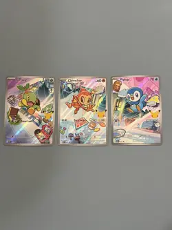 Pokemon 2026 First Partners Illustration Collection Promo Set - Sinnoh Starters - Image 1
