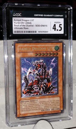 Yu-Gi-Oh! Armed Dragon LV7 SOD-EN015 Ultimate Rare CGC 4.5 VG-EX - Graded - Image 1