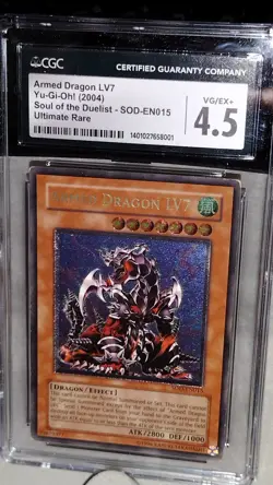 Yu-Gi-Oh! Armed Dragon LV7 SOD-EN015 Ultimate Rare CGC 4.5 VG-EX - Graded - Image 2