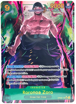 One Piece Roronoa Zoro Wings of the Captain OP06-118 English Character Alt Art - Image 1