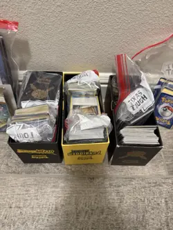 Pokemon TCG 200+ Card Lot Pikachu Plush, Card Boxes & Sleeves Card Binders Etc - Image 4