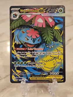 Pokemon Mega Venusaur EX Ultra Rare Holo Full Art Me01 155/132 380 HP Card 💎 - Image 1