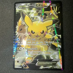 Pikachu EX XY124 Full Art Promo – Pokemon TCG – Read Description Rare Card - Image 1