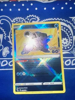 Pokemon Radiant Blastoise 018/078 GO Radiant Rare Holo Basic English Card - Image 1