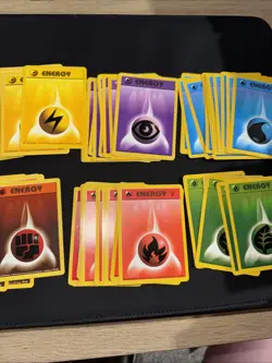 Vintage 1999 Pokemon Energy Cards Lot of 73 Mix of All 6 Colored Cards - Image 2