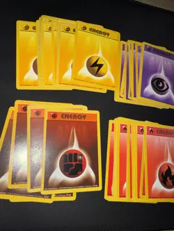Vintage 1999 Pokemon Energy Cards Lot of 73 Mix of All 6 Colored Cards - Image 3