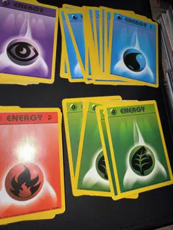 Vintage 1999 Pokemon Energy Cards Lot of 73 Mix of All 6 Colored Cards - Image 5