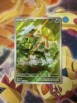 Caterpie Illustration Rare NM 172/165 Scarlet & Violet 151 Pokemon Card - Image 1