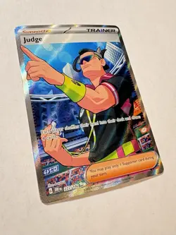 Pokemon TCG Judge Trainer Ultra Rare Card 222/182 Destined Rivals Series - Image 3