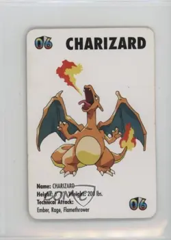 Charizard Pokemon KFC Mini Cards #06 1998 - Image 1