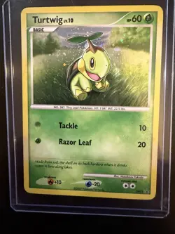 Pokemon TCG Turtwig Holo DP01 Promo Card 2007 Lv10 - Image 1