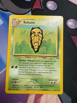 Kakuna Pokemon Card Non-Holo WOTC Pokemon Card 41/75 Neo Discovery Set - Image 1