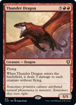 Thunder Dragon Commander Legends: Battle for Baldur's Gate NM Rare CARD ABUGames - Image 1