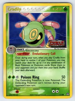 Cradily 7/108 2007 EX Power Keepers Pokemon Card TCG Reverse Holo Rare- Hp - Image 1
