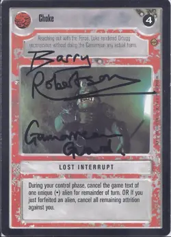 Star Wars CCG - Barry Robertson † (Gamorrean Guard) - signed card - autograph - Image 1
