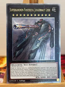 Superkanonen-Panzerzug Juggernaut Liebe RA03-DE041 QCSCR Deutsch NM YUGIOH - Image 1