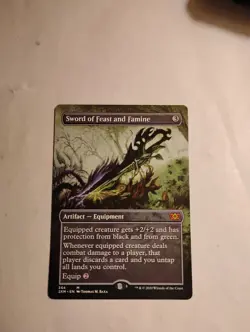 Sword of Feast and Famine (Borderless) Double Masters Regular - Image 1