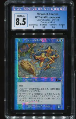 Cloud of Faeries Foil Japanese Urza's Legacy CGC 8.5 MTG magic #3517 - Image 1