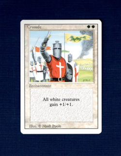 MTG Crusade Revised Edition White Enchantment-Vintage LP/NM - Image 1