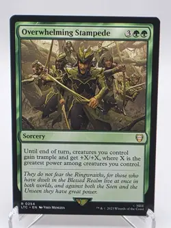MTG Overwhelming Stampede Commander LOTR Tales Middle-earth Rare NM Magic - Image 1