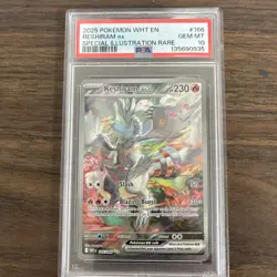 Pokemon TCG White Flare: Reshiram EX Card 166/086 Sir Near Mint Condition Psa 10 - Image 1