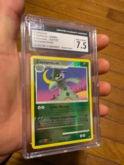 2009 Pokemon Platinum Reverse Holo 42/127 Cacturne CGC 7.5 Near Mint+ - Image 2