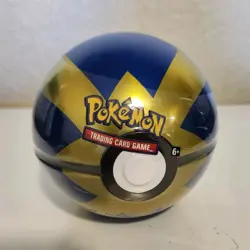 2020 Pokemon TCG Poke Ball Dark blue and gold Tin Sealed 3 Booster Packs A22 - Image 1