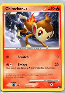 Pokemon TCG Chimchar 12/17 POP Series 8 MP - Image 1