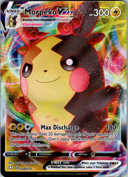 Morpeko VMAX - 038/072 - Pokemon Shining Fates Sword Shield Ultra Rare Card NM - Image 1