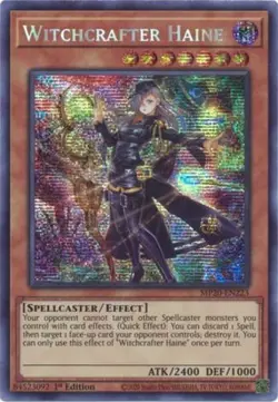 Yugioh! Witchcrafter Haine - MP20-EN223 - Prismatic Secret Rare - 1st Edition Ne - Image 1