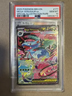 2025 POKEMON MEGA EVOLUTION SPECIAL ILLUSTRATION RARE MEGA VENUSAUR EX PSA 10 - Image 1
