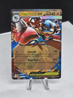2025 Pokemon Mega Evolutions MEGA LUCARIO EX 077/132 Double Rare - Image 1