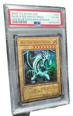 2002 Yu-Gi-Oh! LOB-001 Blue-Eyes White Dragon PSA 6 Unlimited Ultra Rare BEWD - Image 2