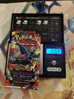 Heavy! 22.64g Pokemon TCG ME Phantasmal Flames Pack Sealed! - Image 1