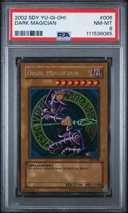 2002 Yu-Gi-Oh! Dark Magician SDY-006 Ultra Rare PSA 8 NM MT - Image 1