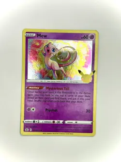 Pokemon TCG Mew 011/025 Celebrations 25th Anniversary Holo - Image 1
