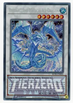 Yugioh BLTR-EN004 Brionac, the Magical Ice Dragon Secret Rare 1st Edition NM/LP - Image 1
