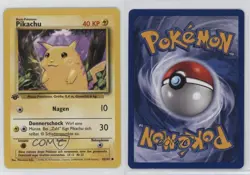 Pikachu German 1st Ed. Pokemon Base Set #58 1999 - Image 3