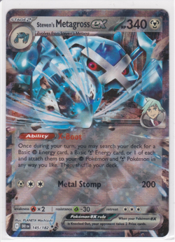 Stevens Metagross EX 145/182 Destined Rivals Pokemon TCG Double Rare - Image 1