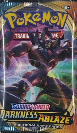 Pokemon Sword & Shield Darkness Ablaze Booster Pack Sleeved 820650808197 - Image 3